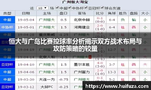 恒大与广岛比赛控球率分析揭示双方战术布局与攻防策略的较量