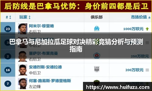 巴拿马与尼加拉瓜足球对决精彩竞猜分析与预测指南