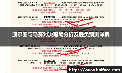 必一波尔图与马赛对决前瞻分析及胜负预测详解
